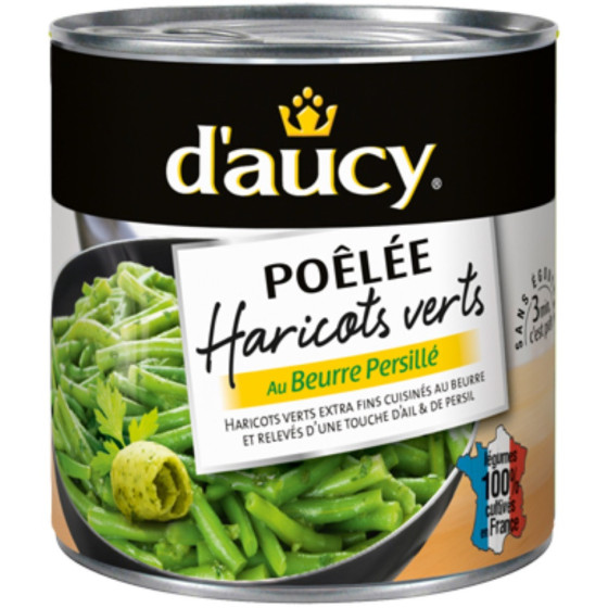 POELEE D'AUCY HARICOTS VERTS AU BEURRE PERSILLE 250G