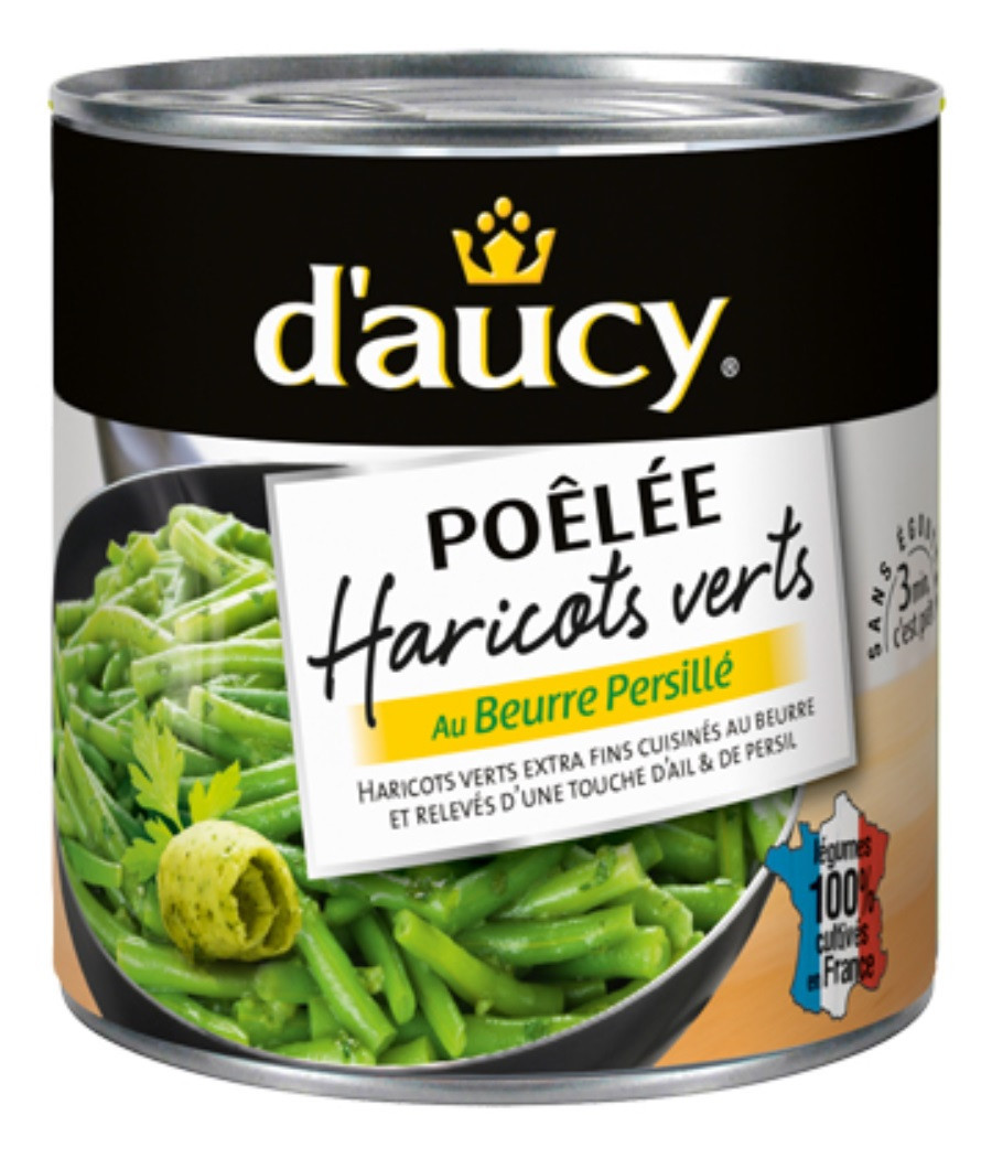 POELEE D'AUCY HARICOTS VERTS AU BEURRE PERSILLE 250G