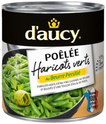 POELEE D'AUCY HARICOTS VERTS AU BEURRE PERSILLE 250G