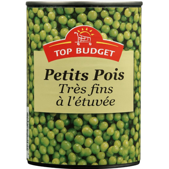 PETITS POIS TRES FINS A L'ETUVEE TOP BUDGET 560G