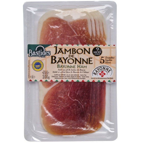 JAMBON DE BAYONNE BASTIDES SALAISONS 100G