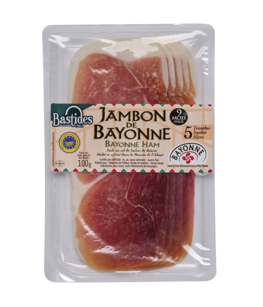JAMBON DE BAYONNE BASTIDES SALAISONS 100G