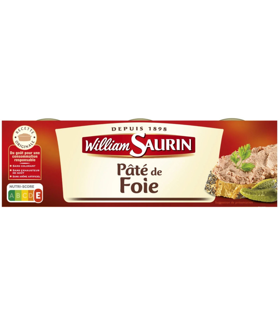 PATE DE FOIE DE PORC WILLIAM SAURIN 234G