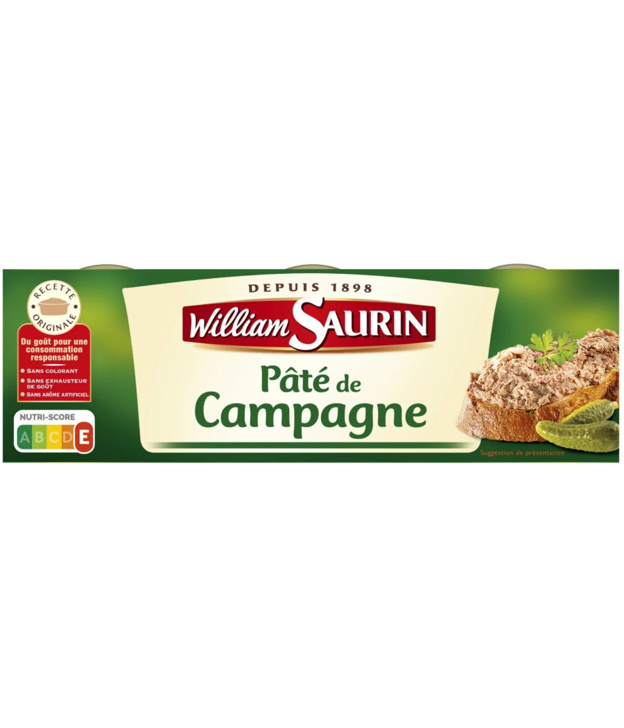 PATE DE CAMPAGNE WILLIAM SAURIN 234G
