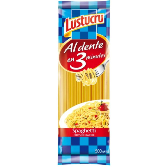 PATES LUSTUCRU SPAGHETTI, AL DENTE EN 3 MINUTES 500G