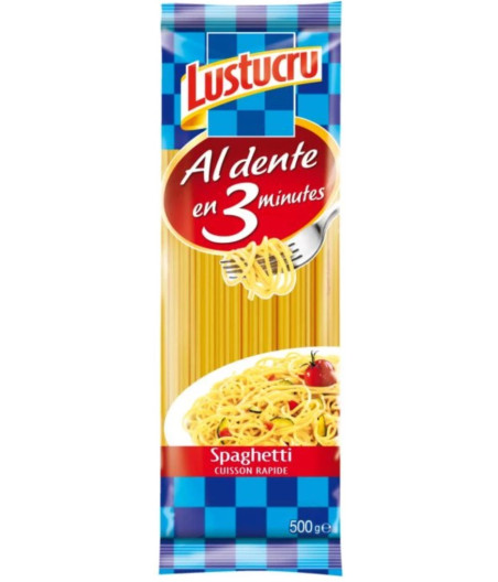 PATES LUSTUCRU SPAGHETTI, AL DENTE EN 3 MINUTES 500G
