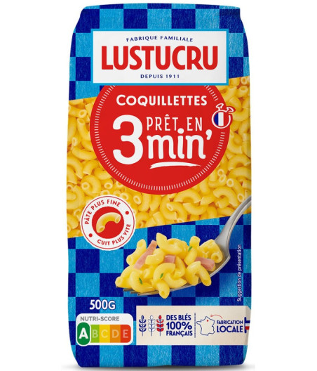 PATES LUSTUCRU COQUILETTES 500G