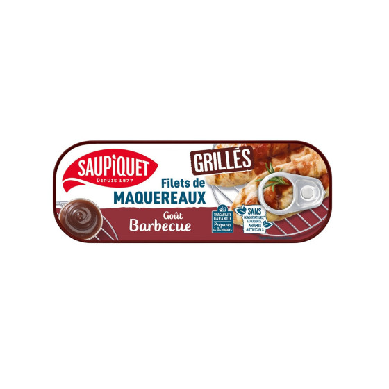 FILETS DE MAQUEREAUX GRILLES SAUCE BARBECUE 120G