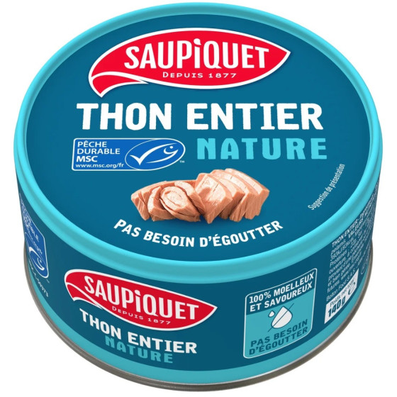 THON ENTIER NATURE SAUPIQUET 140G
