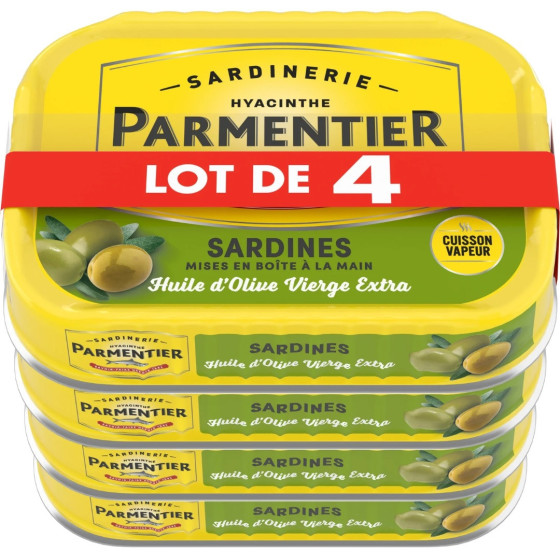 SARDINES HUILE D'OLIVE PARMENTIER 135G