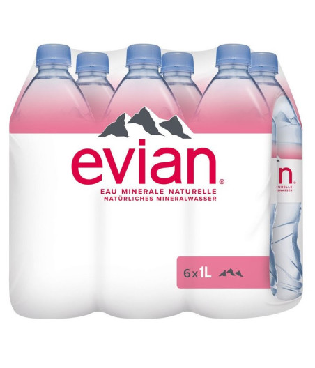EVIAN 6X100CL PET 600 CL