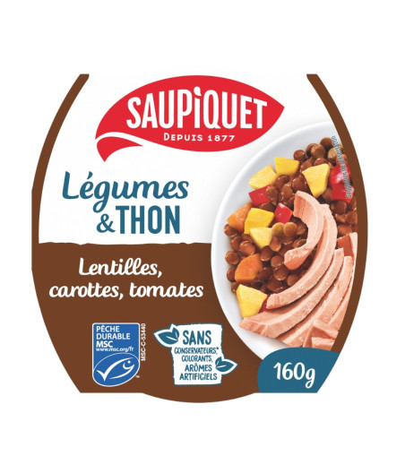 SALADE LEGUMES ET THON 160 G