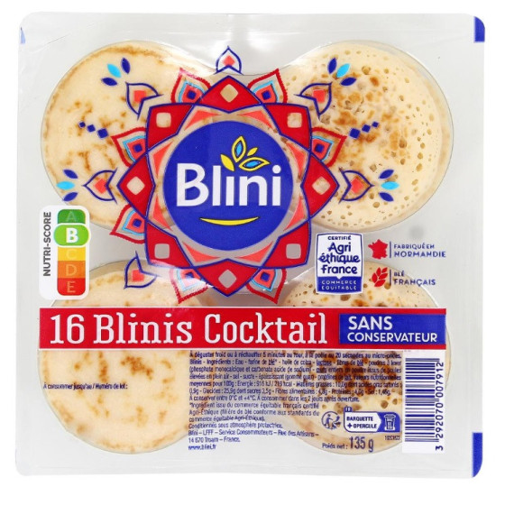16 BLINIS COCKTAIL BLINI 135G