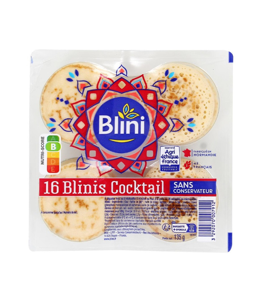 16 BLINIS COCKTAIL BLINI 135G