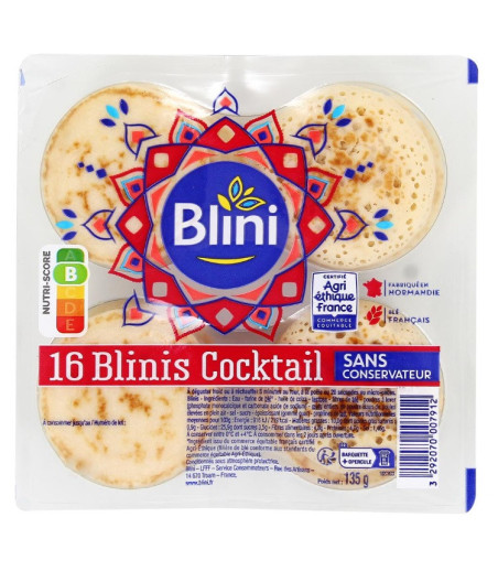 16 BLINIS COCKTAIL BLINI 135G
