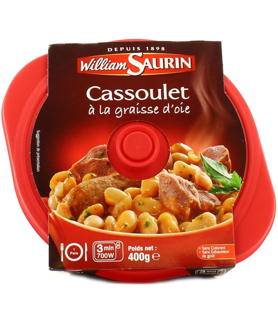CASSOULET A LA GRAISSE D'OIE WILLIAM SAURIN 400G