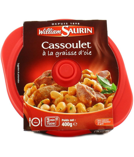 CASSOULET A LA GRAISSE D'OIE WILLIAM SAURIN 400G