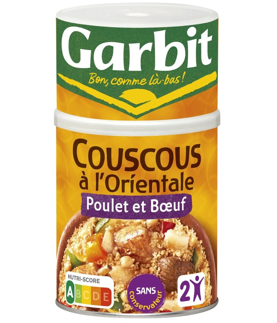 COUSCOUS A L'ORIENTALE POULET ET BOEUF GARBIT 980G