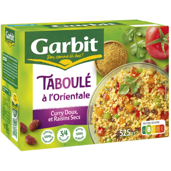 TABOULE A L'ORIENTALE RAISINS SECS ET CURRY GARBIT 525G