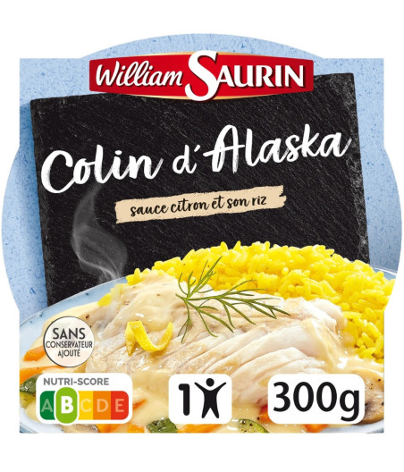 COLIN D'ALASKA SAUCE CITRON ET SON RIZ WILLIAM SAURIN 300G