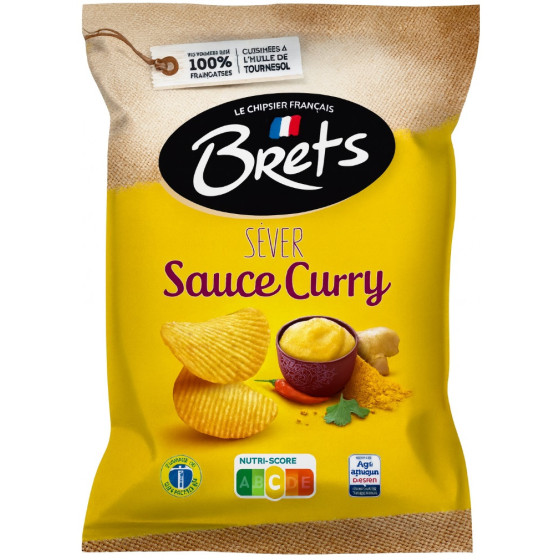 CHIPS BRETS SAVEUR SAUCE CURRY 125G