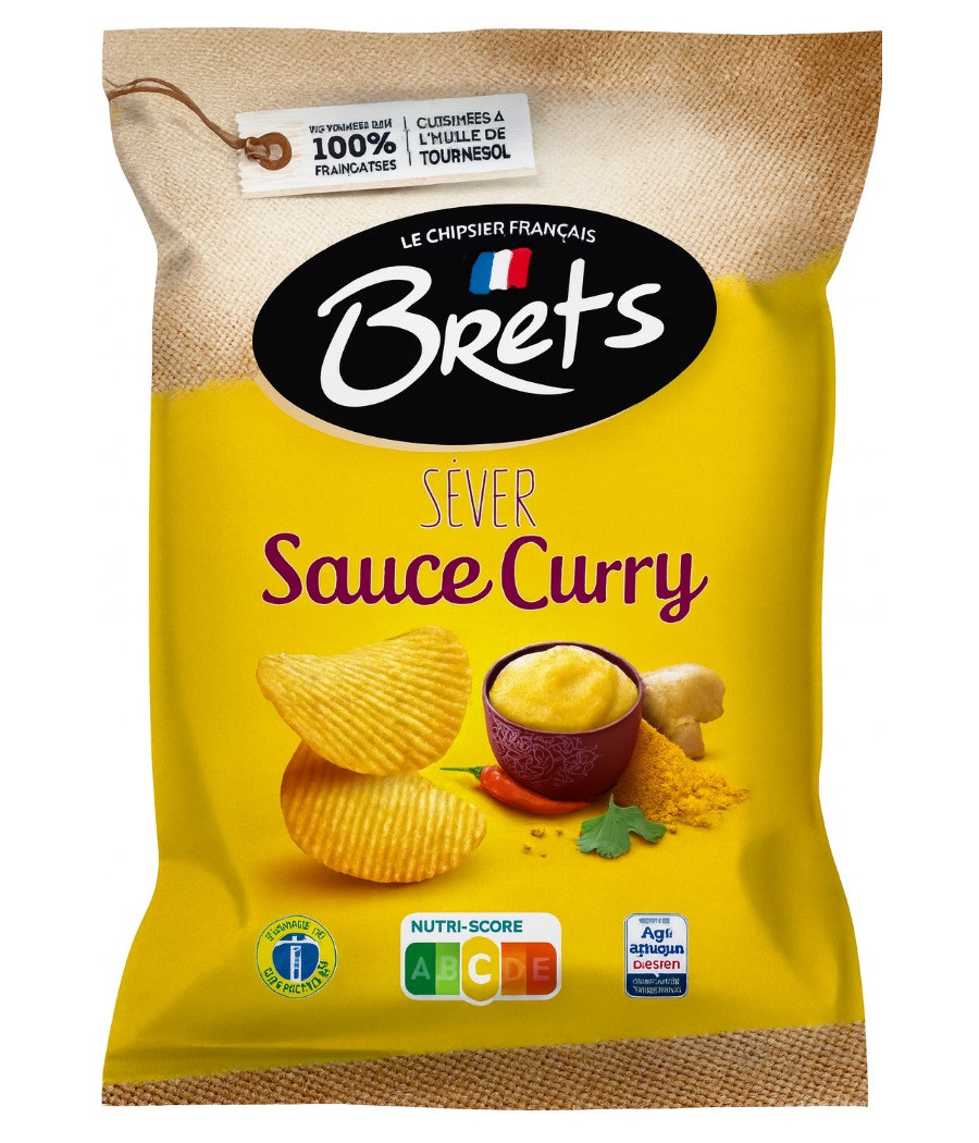 CHIPS BRETS SAVEUR SAUCE CURRY 125G