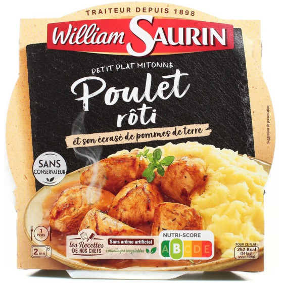 POULET ROTI ET POMME DE TERRE WILLIAM SAURIN 300G