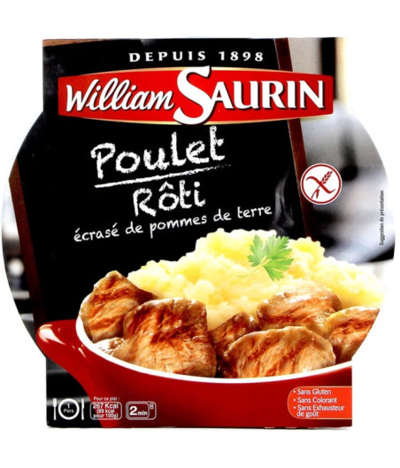 POULET ROTI ECRASE AU POMMES DE TERRE WILLIAM SAURIN 285G