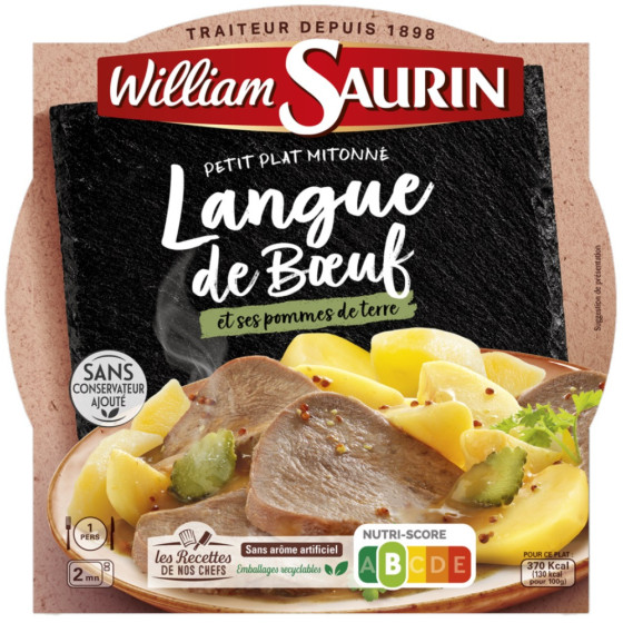 LANGUE DE BOEUF ET SES POMMES DE TERRE WILLIAM SAURIN 285G