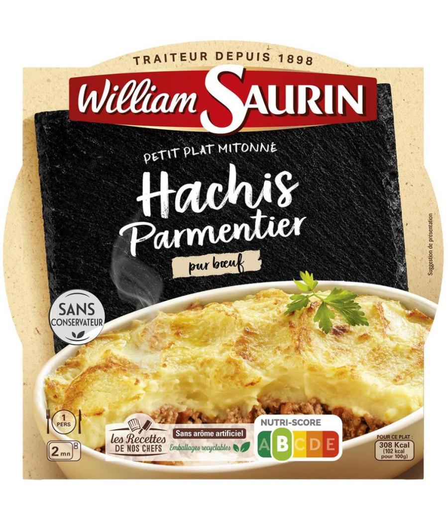 HACHIS PARMENTIER PUR BOEUF WILLIAM SAURIN 300G
