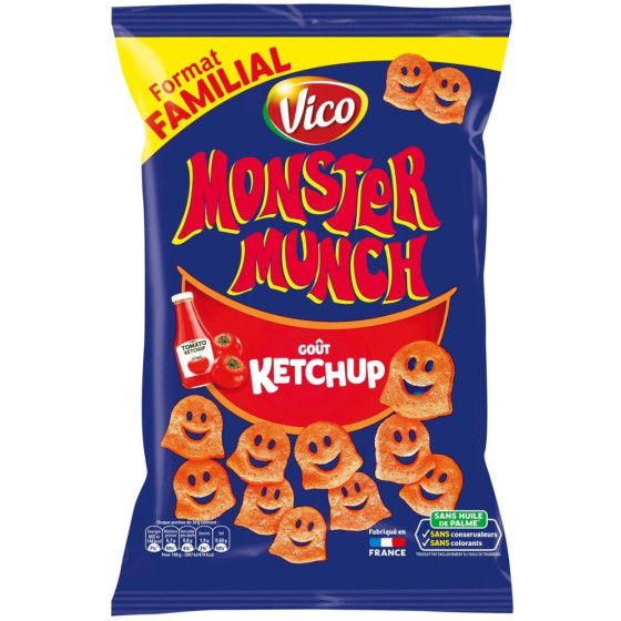 CHIPS GOUT KETCHUP MONSTER MUNCH VICO 135G
