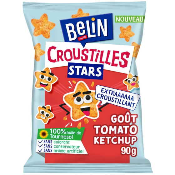 CHIPS CROUSTILLES STARS GOUT TOMATO BELIN 90G