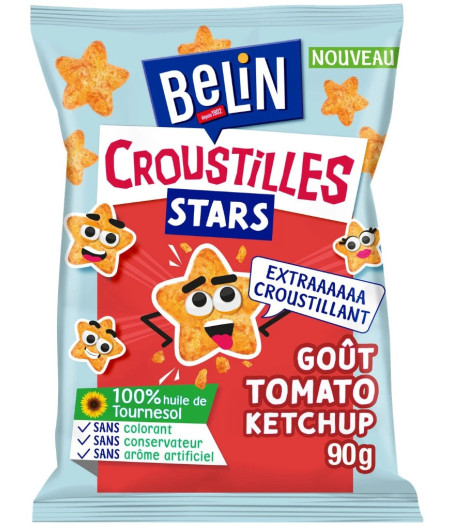 CHIPS CROUSTILLES STARS GOUT TOMATO BELIN 90G