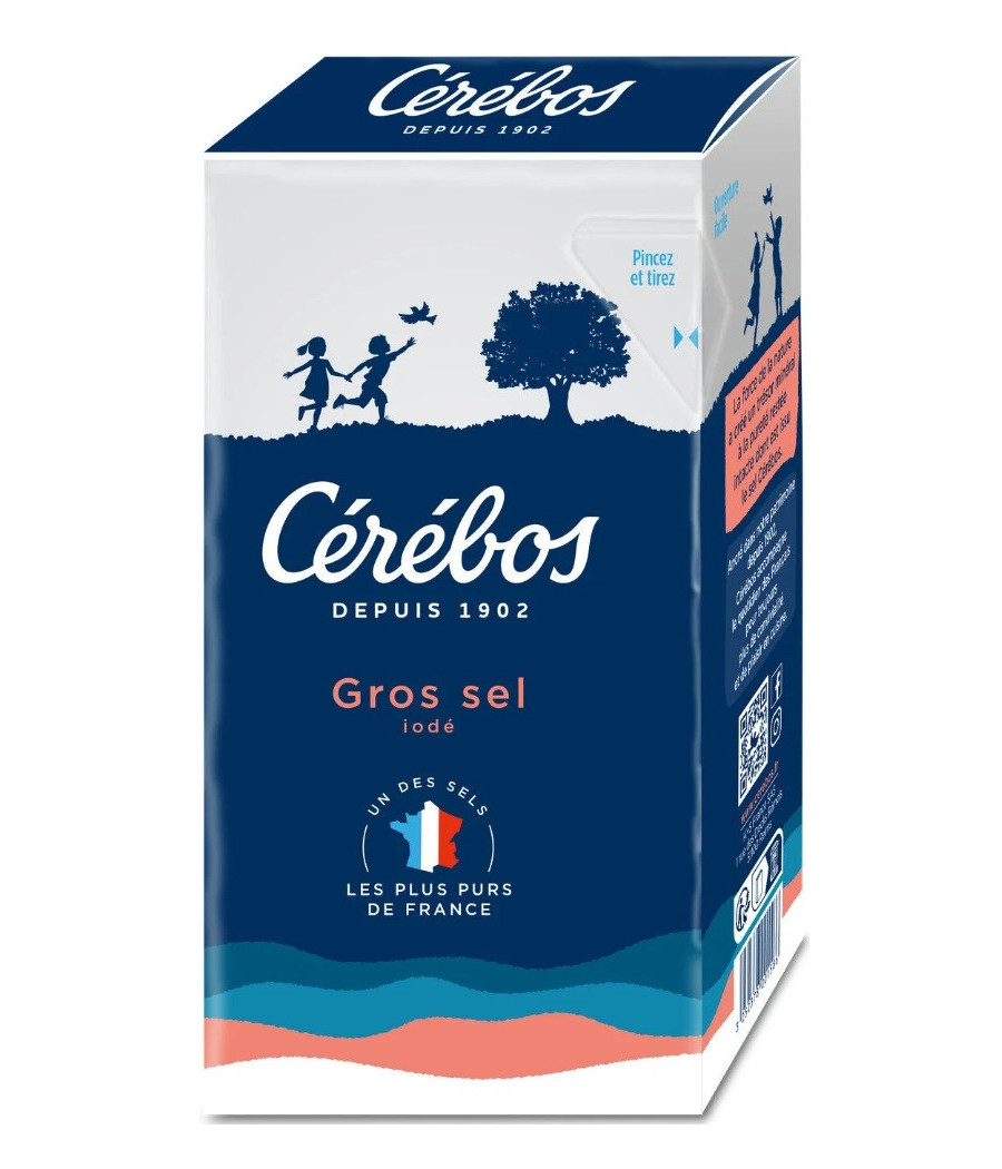 GROS SEL IODE CEREBOS 1KG