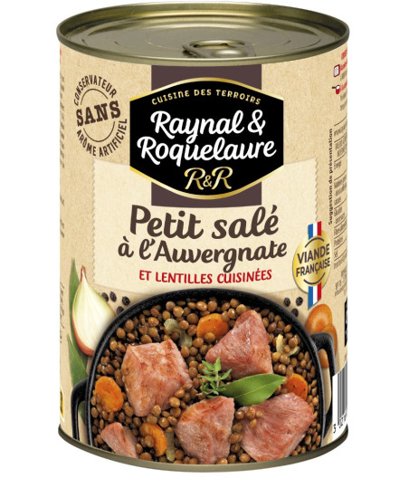 PETIT SALE A L'AUVERGNATE ET LENTILLES CUISINEES RAYNAL ET ROQUELAURE 420G