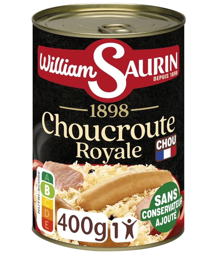 CHOUCROUTE ROYALE WILLIAM SAURIN 400G