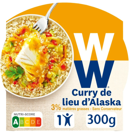PLAT CURRY DE LIEU D'ALSKA LAIT DE COCO WEIGHT WATCHERS 300G