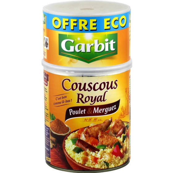 COUSCOUS ROYAL POULET ET MERGUEZ GARBIT 980G