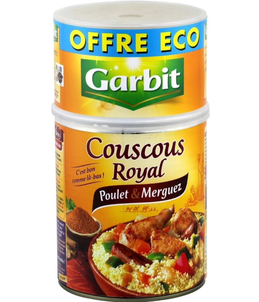 COUSCOUS ROYAL POULET ET MERGUEZ GARBIT 980G