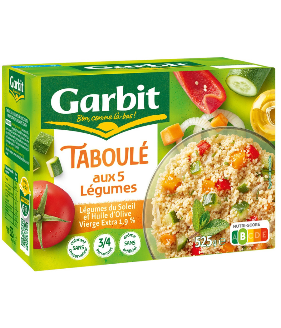 TABOULE AUX LEGUMES GARBIT 525G