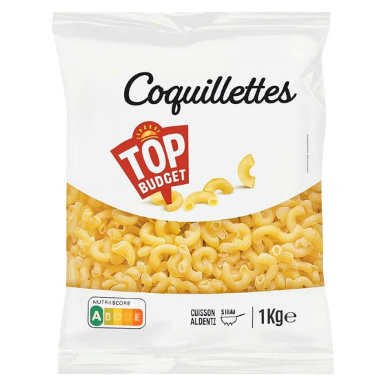 PATES COQUILLETTES TOP BUDGET 1KG