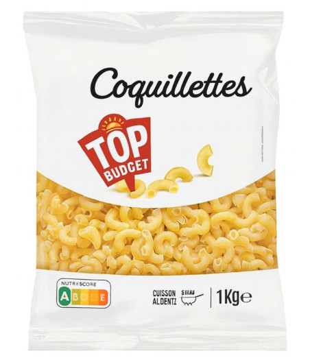 PATES COQUILLETTES TOP BUDGET 1KG