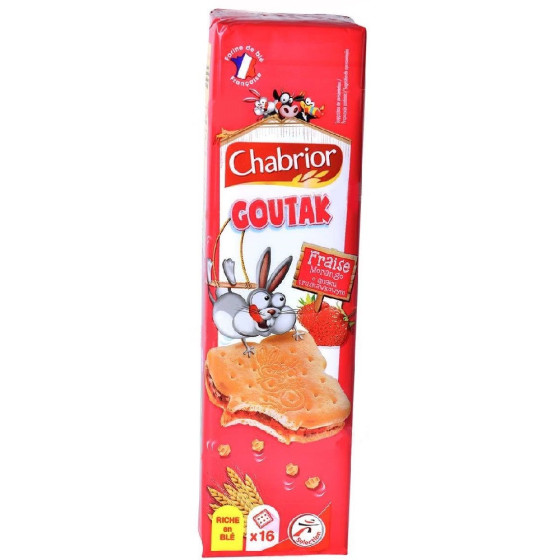 BISCUIT CHABRIOR GOUTAK FOURRÉS FRAISE 295G