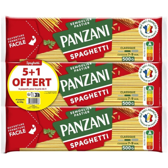 PÂTES SPAGHETTI PANZANI 6X500G