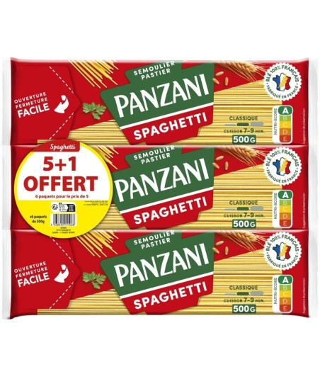 PÂTES SPAGHETTI PANZANI 6X500G