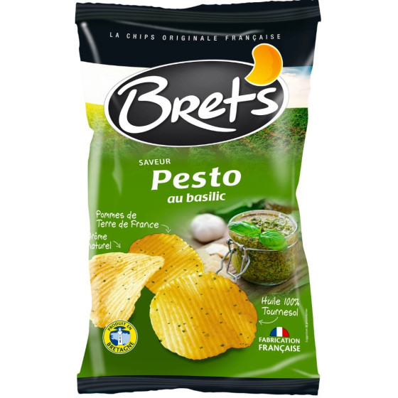 CHIPS SAVEUR PESTO AU BASILIC BRETS 125G