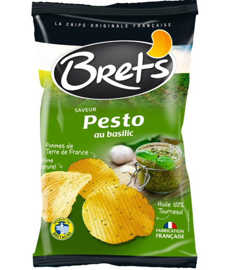 CHIPS SAVEUR PESTO AU BASILIC BRETS 125G