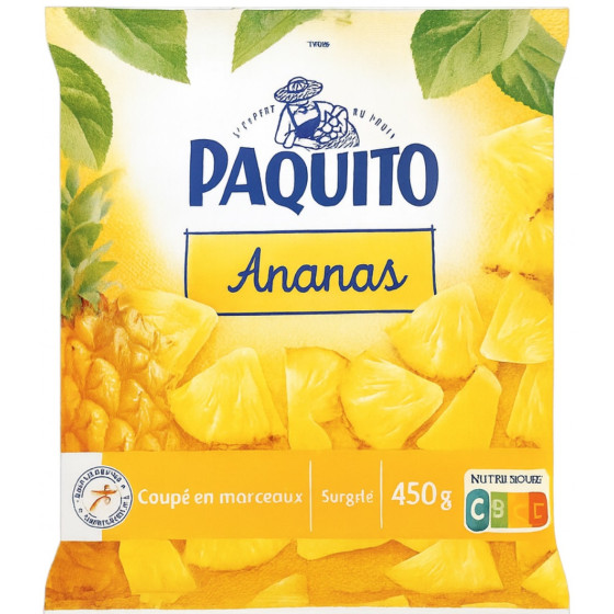 ANANAS COUPE EN MORCEAUX PAQUITO 450G