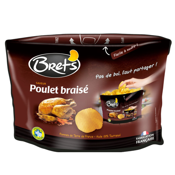 CHIPS POULET BRAISE BRETS 165G