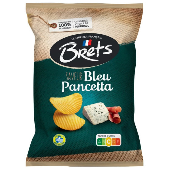 CHIPS SAVEUR BLEU PANCETTA BRETS 125G